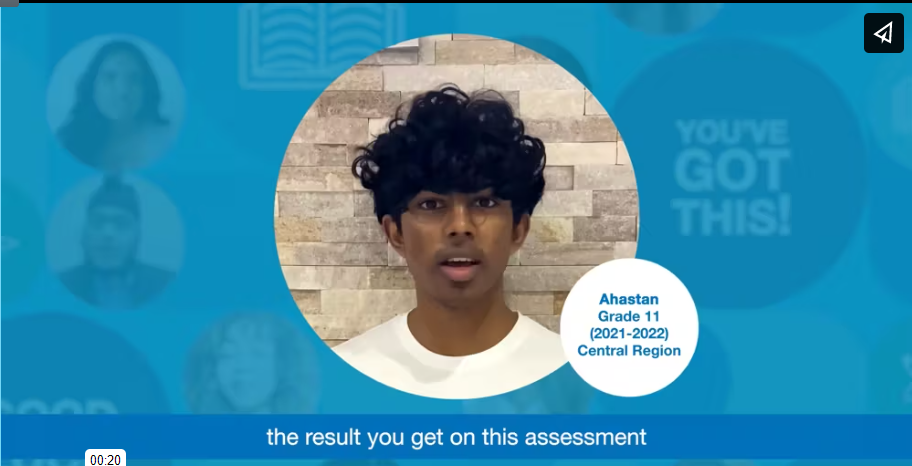 Ahastan, EQAO Student Engagement Committee member