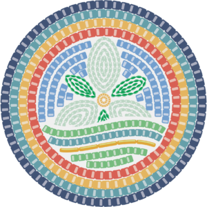 Beadwork illustration of a medallion with colourful, diverse beads. At its centre, a Trillium flower symbolizes EQAO’s commitment to Ontario education, the wisdom of plants and respect for the land’s caretakers. Rooted in First Nations beadwork traditions and treaty belts, this artwork visually illustrates EQAO’s land acknowledgement. 